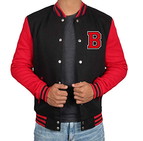 Decrum Black And Red Varsity Jacket For Adult [40020023-Bn] | B Red Sleeve, M #TOP1