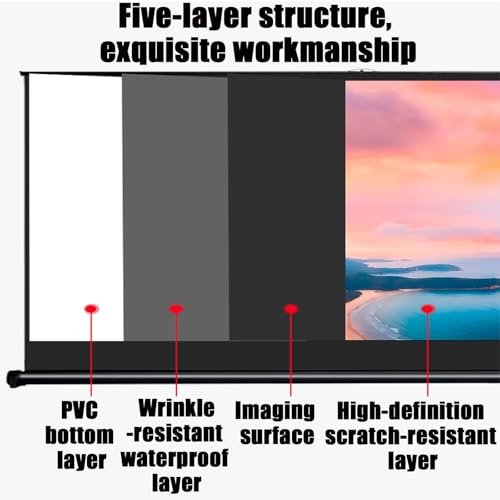 Pantalla de proyector manual portátil 40in 4:3 miniatura 5