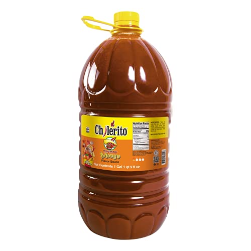 EL CHILERITO Sauce Chamoy Mango Flavor 5L/ 166.6 Fl. Oz - Mexican Foods - Excellent Excellent For Garnishing Fruits And Snacks - Mexican Flavor - To Share With Friends And Family - Kosher - Natural Ingredients - Chili â€“ Chamoy