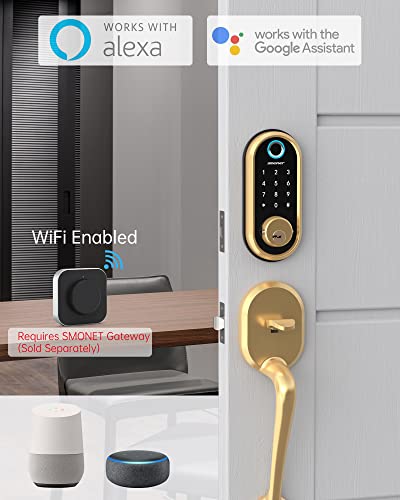 Smart Lock, Fingerprint Smart Deadbolt Lock, 5-In-1 Keyless Entry Door Lock With Bluetooth And Keypad, Door Lock Featuring Auto-Lock, Compatible With Alexa, Google Assistant For Home Hotel Apartment #TOP5