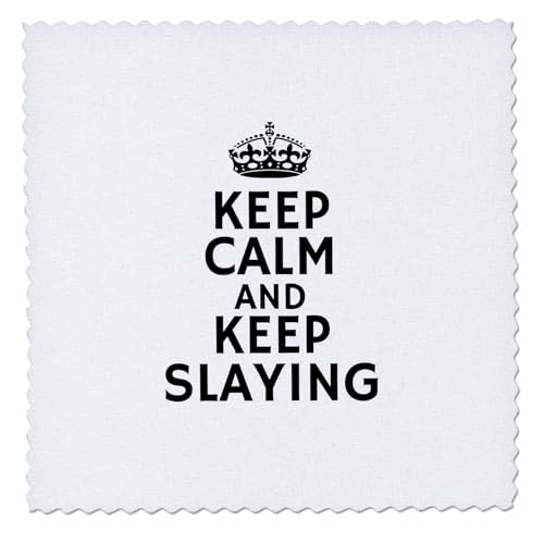 3dRose Keep Calm and Keep Slaying Typography - Bold Crown