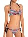 Eonar Womens Removable Padded Push Up Bikini Set Tie Side Swimsuit Swimwear (L ,Black Sling)