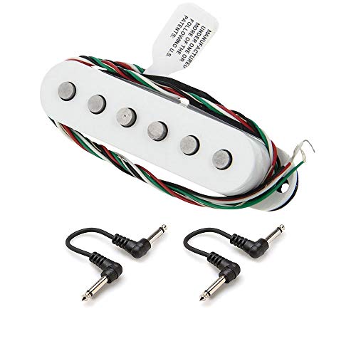 DiMarzio DP117W HS-3 Guitar Pickup White with Patch Cables