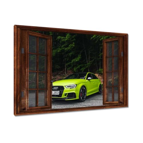 Peinture imprimée sur toile voiture citron 120x80cm H8115M