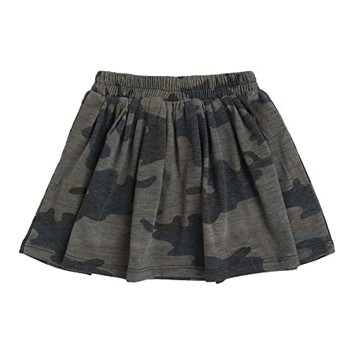 Image of Hopscotch Baby Girls Polyester Camouflage Print Skirt in Green Color