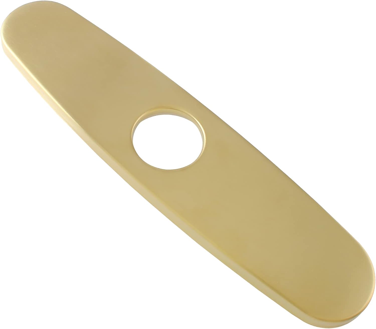 Bivethoi Sink Faucet Cover Plate 10 Inch Deck Plate, Brushed Gold Escutcheon Plate Stainless Steel Faucet Cover, Vanity Hole Cover Plate for 1 or 3 Hole Bathroom Sink Kitchen Faucet