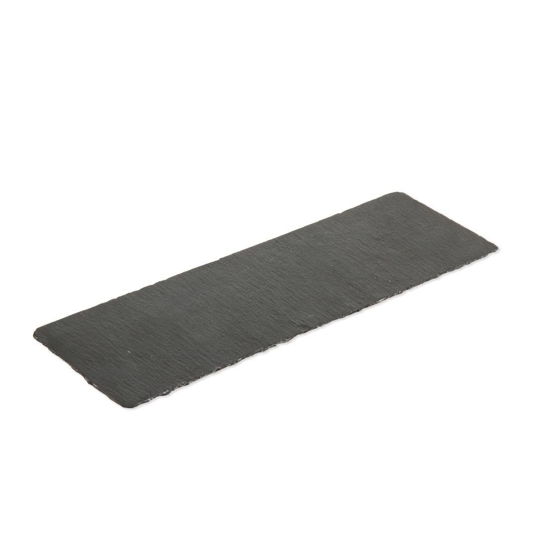 Olympia Black Slate Rectangular Display Trays 100X300mm (4 Pack)