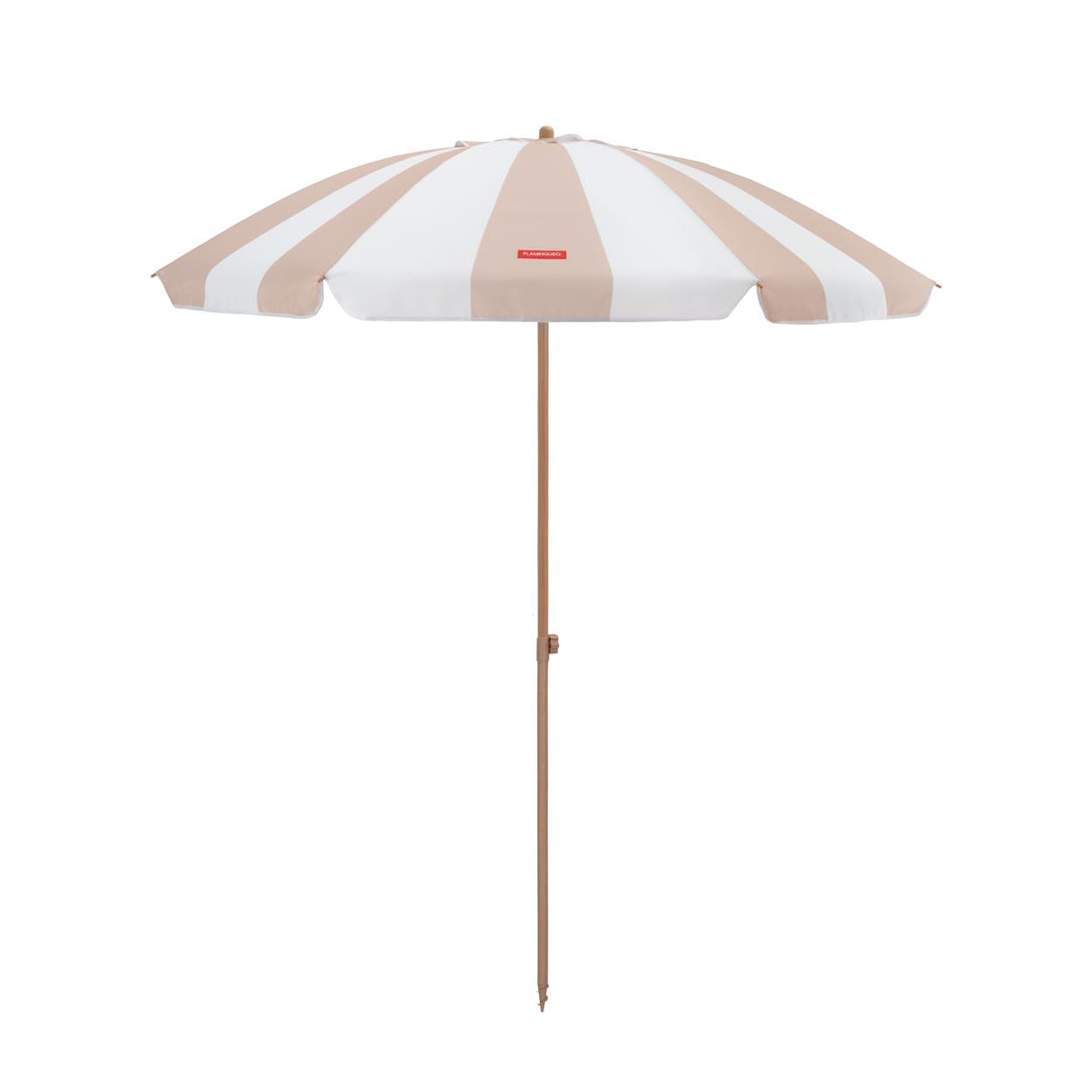 Flamingueo Sombrilla Playa Grande 220x180cm - Parasol con Protección Solar UPF 50+ para Playa, Jardín y Piscina - Orientación y Altura Regulable - Poliéster Waterproof - Bolsa de Transporte