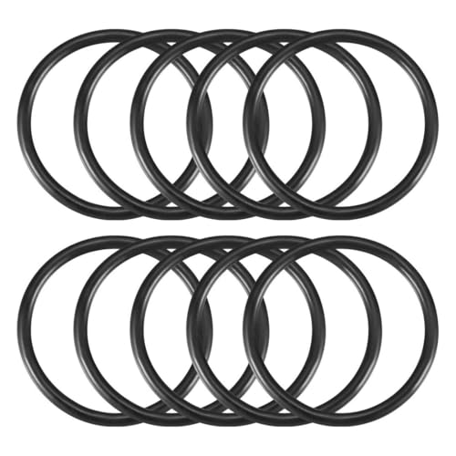 QEXUJOW Joints-tore,10 joints toriques en caoutchouc noir, diamètre extérieur 55 mm/diamètre intérieur 45 mm/diamètre du filetage 5 mm, flexibles et durables.