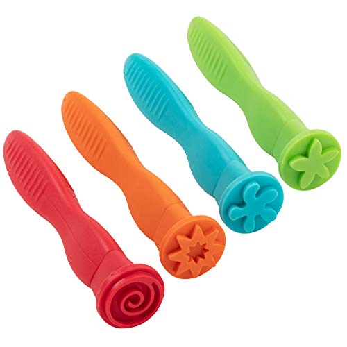 Ready 2 Learn Triangle Grip Stampers - Patterns - Set Of 4 - Ages 2+ - Easy To Hold Paint And Dough Stampers For Kids #TOP6