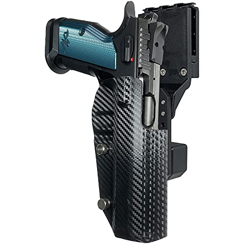 Black Scorpion Outdoor Gear CZ Tactical Sport 2 Pro Heavy Duty Competition Holster Right Black/Carbon Fiber