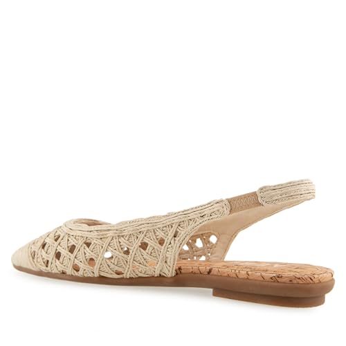 Aerosoles Womens Diego Natural Embroidered Raffia 5.5 Medium by Aerosoles - Image 7