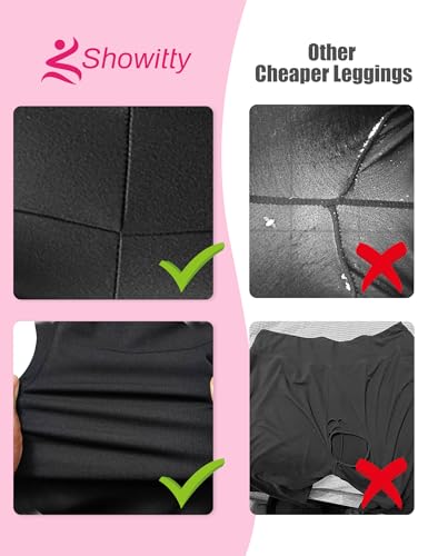 3 Pack Biker Yoga Shorts with Pockets for Women, High Waist Tummy Control Workout Running Gym