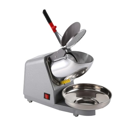 Tritaghiaccio a Doppia Lama,Macchina Tritaghiaccio Elettrico Commerciale,Tritaghiaccio Elettrico Professionale,Ampiamente Usato,Sicuro e Conveniente,Adatto a Negozi di Bevande Fredde a C(Color:Grigio)