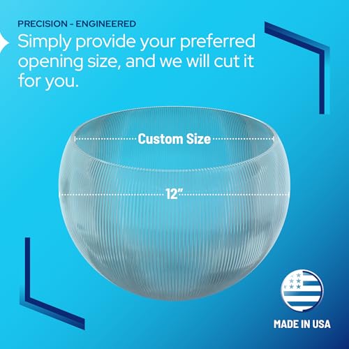 Image of KASTLITE 12 inch Smoke Acrylic Lamp Post Globe, Custom Neckless, US Made | Manufactured in the USA, Impact-Resistant Plastic Construction (Not Glass), Fits Most Standard Outdoor Pole-Top Fixtures