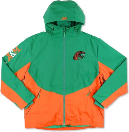Big Boy Florida A&M Rattlers S.7 Mens Windbreaker Jacket [Green] - ID#40417-77-207-0-0