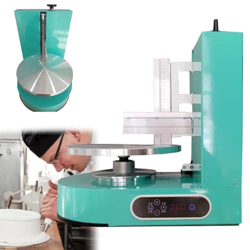 CUIYMXSC Cake Cream Automatic Scraper, Cake Automatic Rotating Turntable Decorating Cream Depositor for 4-12 Inch Birthday Cakes (Green)