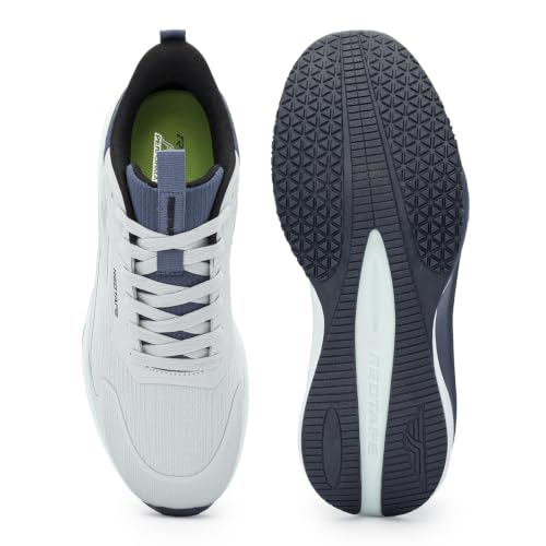Image of Red Tape Men's Sport Shoes Blue Mesh TPU Round Lace-Up Responsive Sole