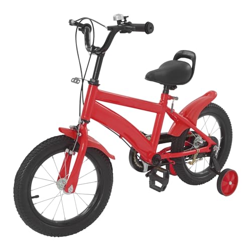 HUOMMGS 14 Zoll Kinderfahrrad Upgraded Kinderfahrrad für ab 3-6 Jahre Kinderfahrrads mit Stützrädern Höhenverstellbar Jugend Fahrrad Anfänger Fahrrad für Jungen & Mädchen (Rot) HUOMMGS 14 Zoll Kinderfahrrad Upgraded Kinderfahrrad für ab 3-6 Jahre Kinderfahrrads mit Stützrädern Höhenverstellbar Jugend Fahrrad Anfänger Fahrrad für Jungen & Mädchen (Rot)