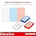 Kiorafoto 18 PCS Multi-Color Clear Plastic Memory Card Holder Case for 18 Micro SD SDXC SDHC TF Cards, Transparent MicroSD MSD Memory Card Case Storage Organizer with Labels