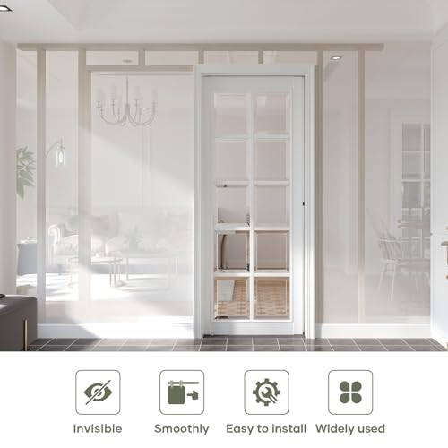 Image of EaseLife 6FT /72in Sliding Pocket Door Hardware Kit,Commercial Grade,Aluminum Box Rail Kit,Slide Smoothly Quietly,Easy Install,No Door (68.75in Track for 24 inch~36 inch Wide Single Door)