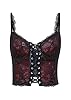 DINGJIUYAN Plus Size Gothic Tops - Black Alt Tank & Crop Tops for Women UK #3