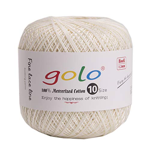 Image of golo Crochet Thread Size 10 Yarn for Crocheting,Tatting,Hand Knitting Pearl 802