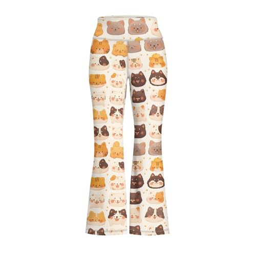 Cat Girls Butterluxe Crossover Flare Leggings Kids High Waist Cross Bell Bottoms Bootcut Lounge Active Yoga Pants