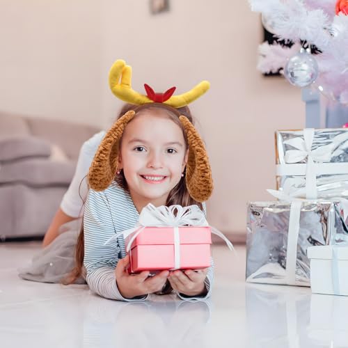 XonyiCos Faixa de cabeça realista com orelhas de animal, fantasia de cosplay para festa de Natal (ma