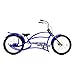 Tracer Leopard 26 Inch Wheel Chopper Stretch Bike Beach Cruiser High Rise Handlebar Suspension Fork 1Speed 26 X 3 Fat Tires (GT - Blue)
