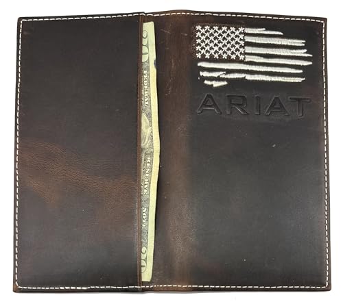 Custom U. S. Don't Tread On Me ARIAT Ghost Flag Long Rodeo Leather Wallet3