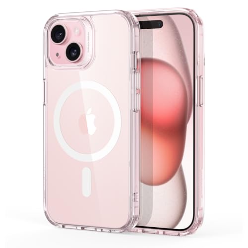 ESR Classic Hybrid fĂĽr iPhone 15 HĂĽlle, Klares Rosa