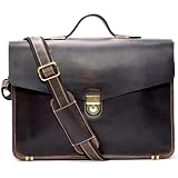LUXEORIA Leather Briefcase Shoulder Bag for Women & Men, Over the Shoulder Bag for Women Crossbody &