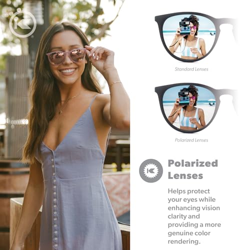 Image of Knockaround Round Trendy Polarized Sunglasses for Women - UV Protection