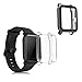 kwmobile 2 Carcasas para Pulsera Actividad - Set de 2X Funda Compatible con Huami Amazfit Bip/Bip Lite - Transparente/Negro