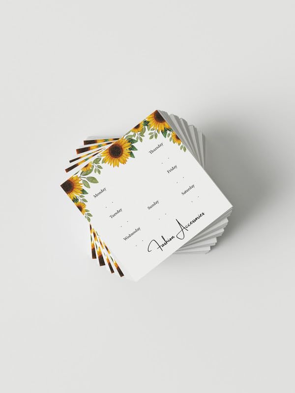 D2C Card Stock 300 Gsm Thick Weekly/Daily Earrings Card for Packaging and Display (Multicolor) D1 (Pack of 30)