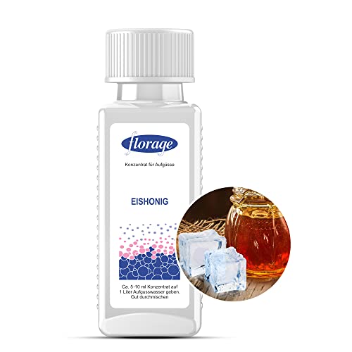 Florage 100ml Saunaaufguss EISHONIG - 50 Jahre Erfahrung als deutsche Duftmanufaktur, hochergiebiges Aufgussmittel für die Sauna, viele Aufguss Düfte, vegan und ohne Tierversuche, auch als Set Cover