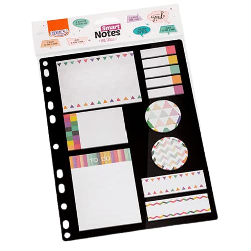 Bloco Adesivo Smart Notes Multiples Fichário Flor Poá 11 Blocos 25 Folhas Cada, BRW