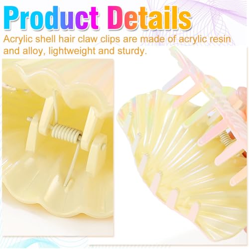 Set de pinzas para cabello con diseño de concha mar miniatura 4