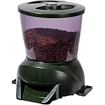 dobar® Teich-Fischfutterautomat - Programmierbarer Fisch-Futterspender mit LCD-Anzeige für draußen - Automatischer Fish Feeder - 22 x 22,5 x 26,5 cm - Grün – Bild 2