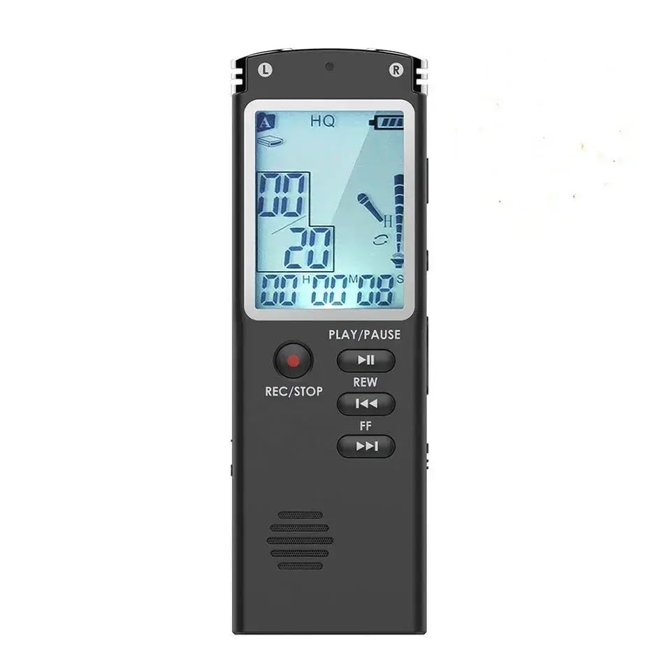 Image of 32GB Digital Voice Recorder with MP3 Player, Voice Activation, Telephone Recording, 13 Hours Battery Life, Microphone, for Meetings, Lectures & Interviews