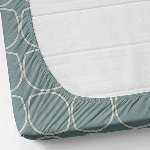 Image of Nirwana Decor Fitzy Fitted bedsheet King Size, Elastic bedsheet, 72x78 inches + 10 inches Drop, with 2 Pillow Covers (Fb-Navy-GreyChecks, 72 inch x 78 inch)