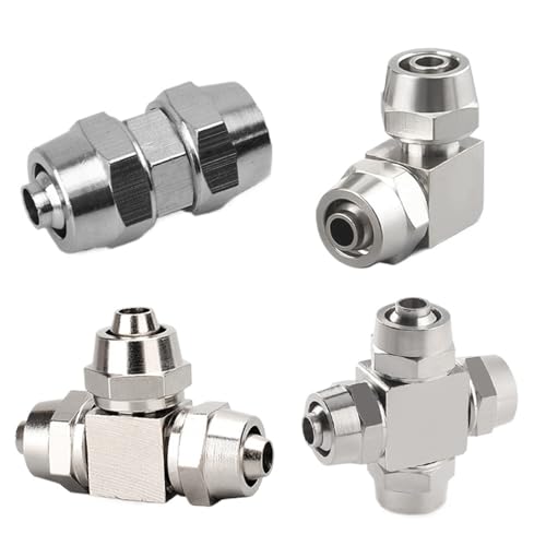 Copper-Plated Nickel-Plated Pneumatic air Quick Connector Hose Outer Diameter 6 8 10 12 14 16MM Quick Connector KPV KPE PU PZA (Color : PU-14)