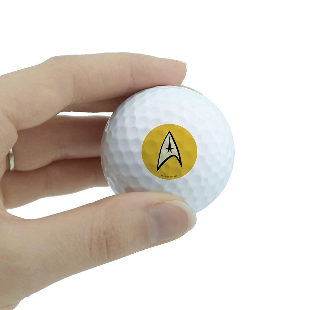 GRAPHICS & MORE Star Trek Command Shield Novelty Golf Balls 3 Pack
