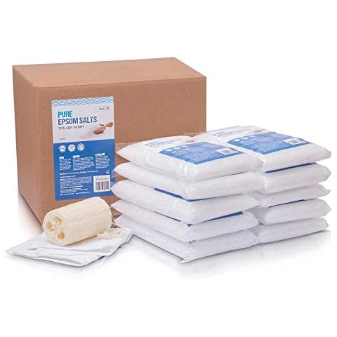 Pure Epsom Salts | Magnesium Sulphate Bath Salt | 10 Kg Pack by The Intelligent Health | Ideal for Relieving Sore Muscles | Reduces Inflammation Cover