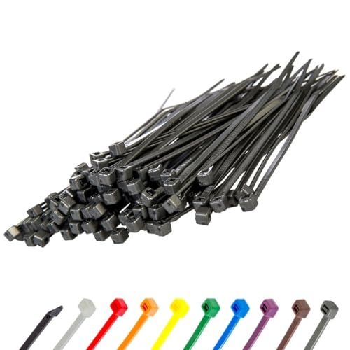 Image of GTSE 6 inch Silver /Gray Zip Ties, 100 Pack, 40lb Strength, UV Resistant Strong Nylon Cable Ties, Self-Locking 6 Inch Tie Wraps