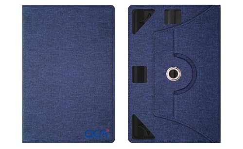 Image of ACM Rotating Nylon Case Cover Viewing Stand Compatible with Brave Ark 12.95 inch Tablet Front & Back Cover Blue