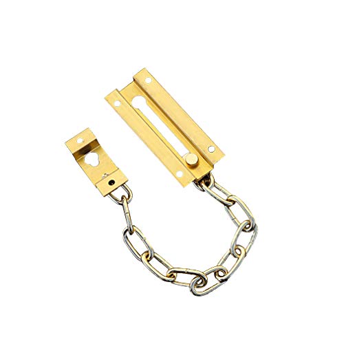 Tiazza Türkette aus reinem Messing, Diebstahlschutz, Sicherheitskette für jeden Türtyp oder jede Größe aufgrund des einzigartigen schmalen Designs