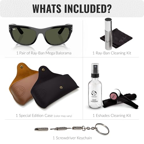 Ray-Ban RB2289 MEGA BALORAMA Square-Round Shaped Sunglasses for Men & Women with Official RAYBAN Eyewear Kit2