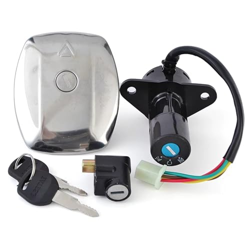 Interruptor encendido Suzuki GS125 con 4 cables y kit de bloqueo para depósito y asiento de 1982 a 2000